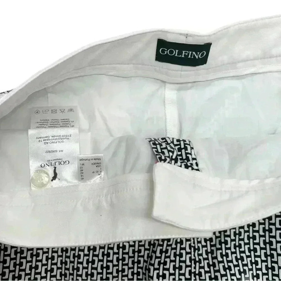 {GOLFINO} Golf Chain Link Print Red Trim Mini Skirt Skort - Picture 3 of 4